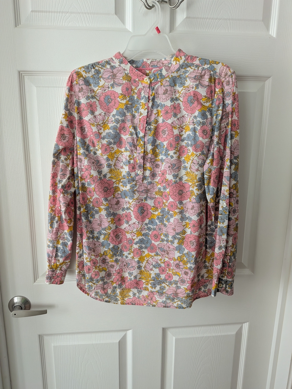 Talbots Floral Button-Down In Textured Fabric